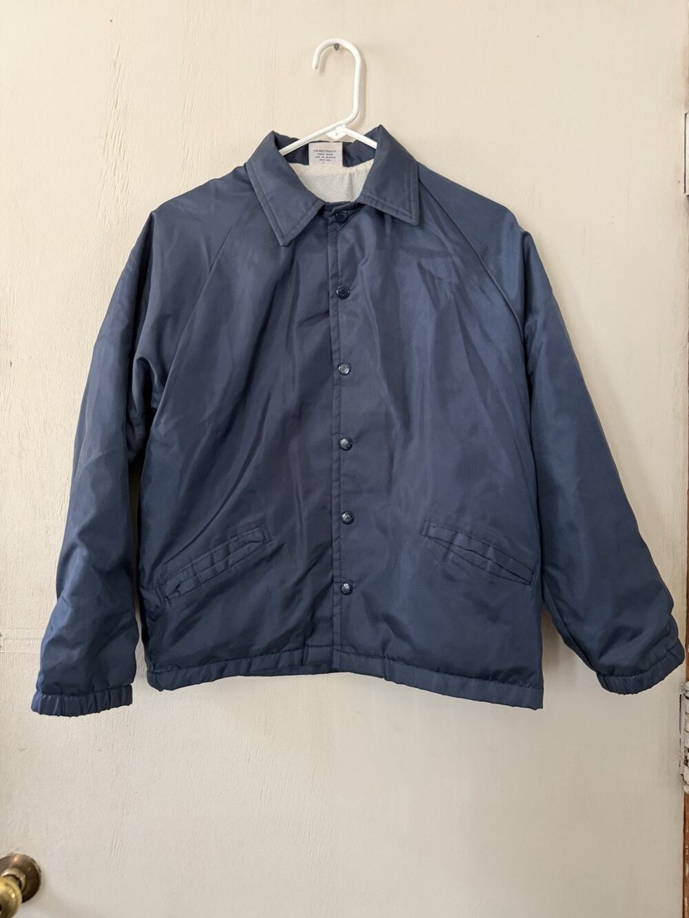 Vintage Windbreaker Jacket Retro Birdie Richard Leslie Men’s Size Large Blue